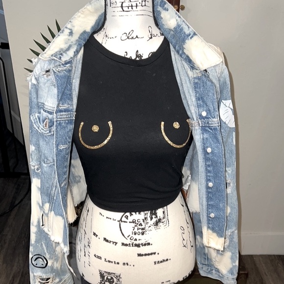 Custom semi graffiti distressed jean jacket - Picture 9 of 16
